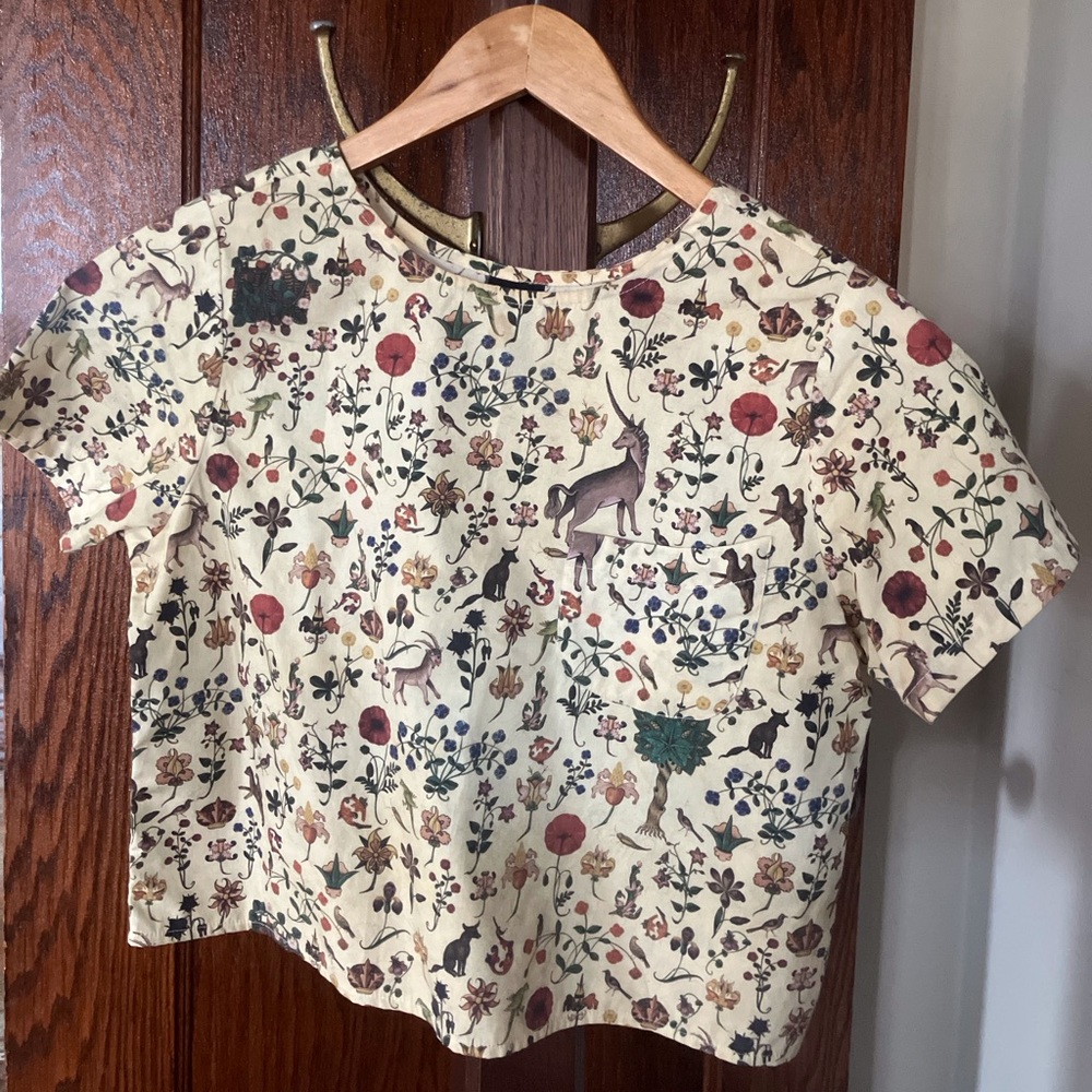 Samantha Pleet Multicolor Floral “Illuminated” Print Top - XS